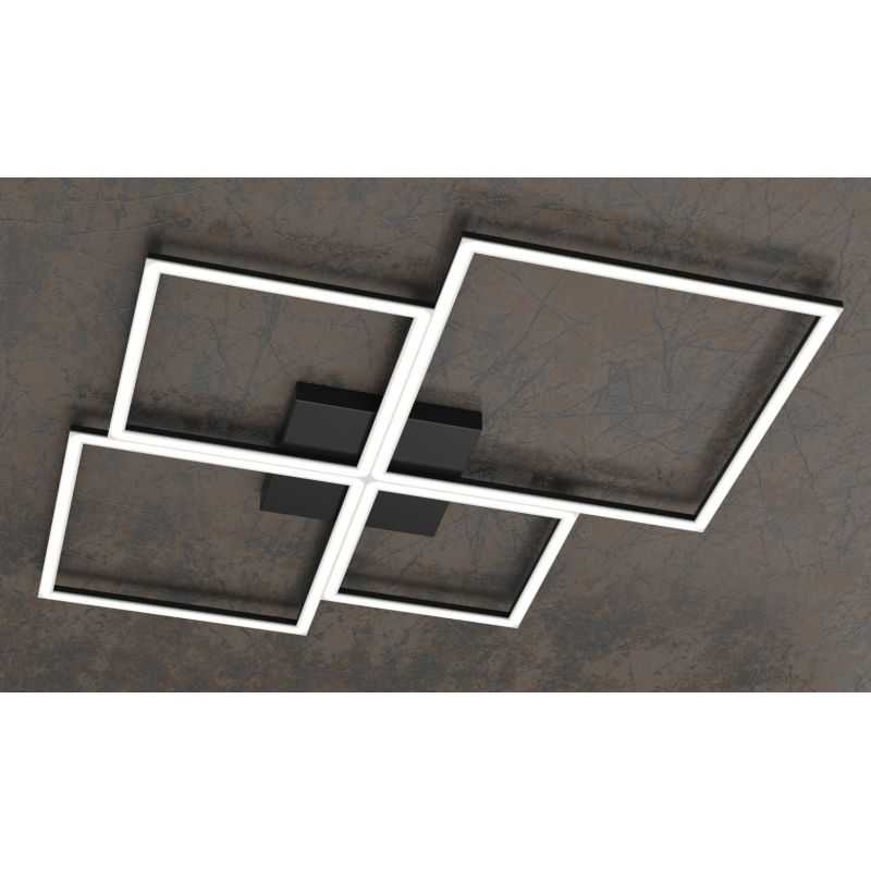 FOUR SQUARES PLAFONIERA LED 119W LUCE 3000K-4000K MODERNA METALLO 4 COLORI Top Light Illuminazione - Cristalensi Shop Online