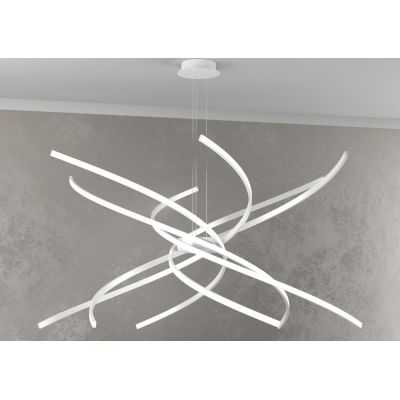 TORNADO LAMPADARIO MODERNO 4 COLORI LED 88W LUCE 3000K O 4000K DIAMETRO CM 100 Top Light Illuminazione - Cristalensi Shop Online