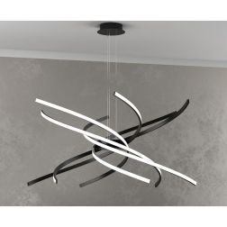 TORNADO LAMPADARIO MODERNO CON LED 69W LUCE 3000K O 4000K DIAMETRO CM 80 4 COLORI Top Light Illuminazione - Cristalensi Shop Onl