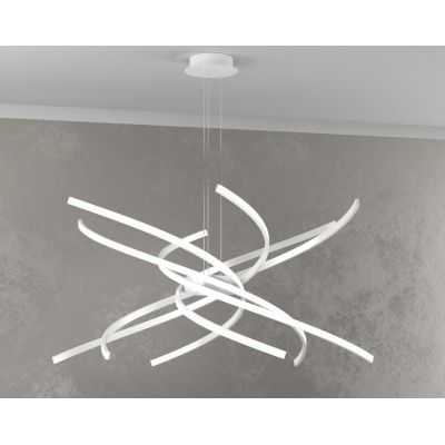 TORNADO LAMPADARIO MODERNO CON LED 69W LUCE 3000K O 4000K DIAMETRO CM 80 4 COLORI Top Light Illuminazione - Cristalensi Shop Onl