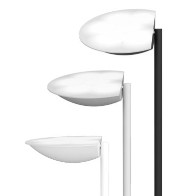 MOOD PIANTANA MODERNA CON PARABOLA GIREVOLE BIANCA GRIGIA O NERA 6 LAMPADINE ATTACCO GX53 Top Light Illuminazione - Cristalensi