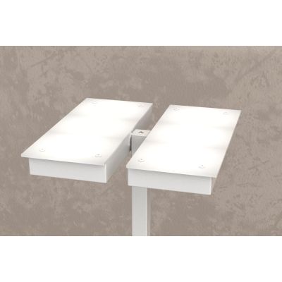 STYLE PIANTANA MODERNA 2 PARABOLE ORIENTABILI BIANCA,SABBIA,GRIGIA O NERA 6 LAMPADINE ATTACCO GX53 Top Light Illuminazione - Cri