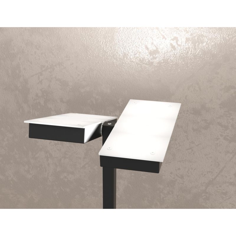 STYLE PIANTANA MODERNA 2 PARABOLE ORIENTABILI BIANCA,SABBIA,GRIGIA O NERA 6 LAMPADINE ATTACCO GX53 Top Light Illuminazione - Cri