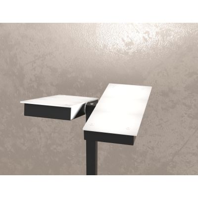STYLE PIANTANA MODERNA 2 PARABOLE ORIENTABILI BIANCA,SABBIA,GRIGIA O NERA 6 LAMPADINE ATTACCO GX53 Top Light Illuminazione - Cri
