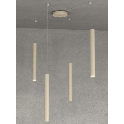 ROUND TUBE SOSPENSIONE MODERNA 6 COLORI IN METALLO CON DECENTRAMENTO LAMPADINE GU10 Top Light Illuminazione - Cristalensi Shop O