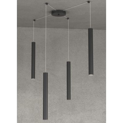 ROUND TUBE SOSPENSIONE MODERNA 6 COLORI IN METALLO CON DECENTRAMENTO LAMPADINE GU10 Top Light Illuminazione - Cristalensi Shop O