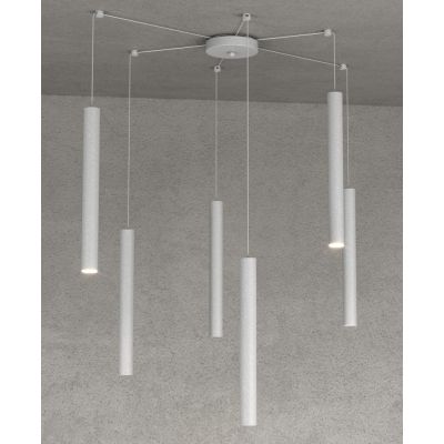 ROUND TUBE SOSPENSIONE MODERNA 6 COLORI IN METALLO CON DECENTRAMENTO LAMPADINE GU10 Top Light Illuminazione - Cristalensi Shop O