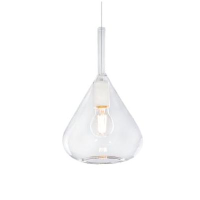 KONA APPLIQUE CON BASE IN METALLO CON DIFFUSORE A CONO PENDENTE IN VETRO IN 5 FINITURE COLORE Top Light Illuminazione - Cristale