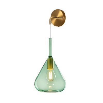 KONA APPLIQUE CON BASE IN METALLO CON DIFFUSORE A CONO PENDENTE IN VETRO IN 5 FINITURE COLORE Top Light Illuminazione - Cristale