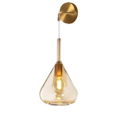 KONA APPLIQUE CON BASE IN METALLO CON DIFFUSORE A CONO PENDENTE IN VETRO IN 5 FINITURE COLORE Top Light Illuminazione - Cristale