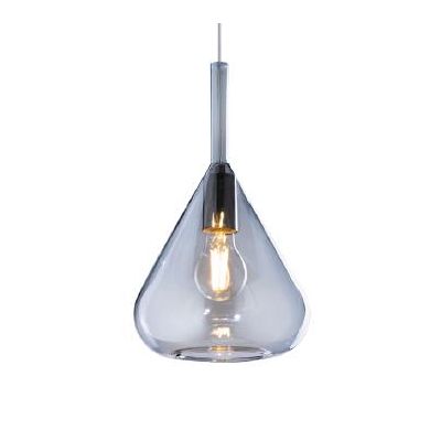 KONA SOSPENSIONE SINGOLA CON BASE IN METALLO E DIFFUSORE A CONO PENDENTE IN VETRO 5 COLORI Top Light Illuminazione - Cristalensi