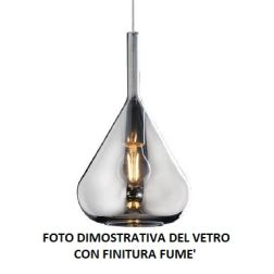 KONA SOSPENSIONE IN METALLO BIANCO CON 4 DIFFUSORI A CONO PENDENTI IN VETRO IN 5 COLORI Top Light Illuminazione - Cristalensi Sh 2