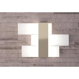 FLIGHT PLAFONIERA APPLIQUE MODERNA LARGHEZZA CM 54 LED 30W LUCE 3000-4000K 3 COLORI Top Light Illuminazione - Cristalensi Shop O 2