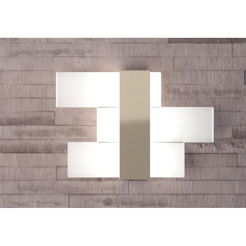 FLIGHT PLAFONIERA APPLIQUE MODERNA LARGHEZZA CM 54 LED 30W LUCE 3000-4000K 3 COLORI Top Light Illuminazione - Cristalensi Shop O