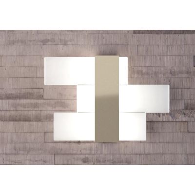 FLIGHT PLAFONIERA APPLIQUE MODERNA LARGHEZZA CM 54 LED 30W LUCE 3000-4000K 3 COLORI Top Light Illuminazione - Cristalensi Shop O