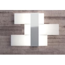 FLIGHT PLAFONIERA APPLIQUE MODERNA LARGHEZZA CM 54 LED 30W LUCE 3000-4000K 3 COLORI Top Light Illuminazione - Cristalensi Shop O