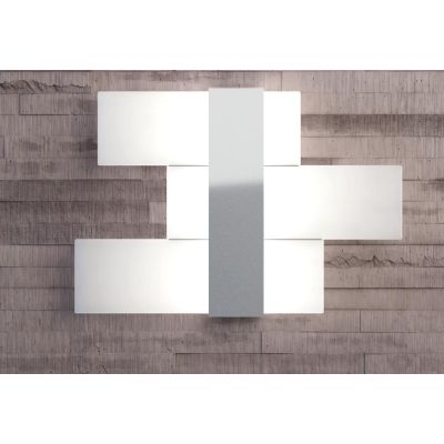 FLIGHT PLAFONIERA APPLIQUE MODERNA LARGHEZZA CM 54 LED 30W LUCE 3000-4000K 3 COLORI Top Light Illuminazione - Cristalensi Shop O