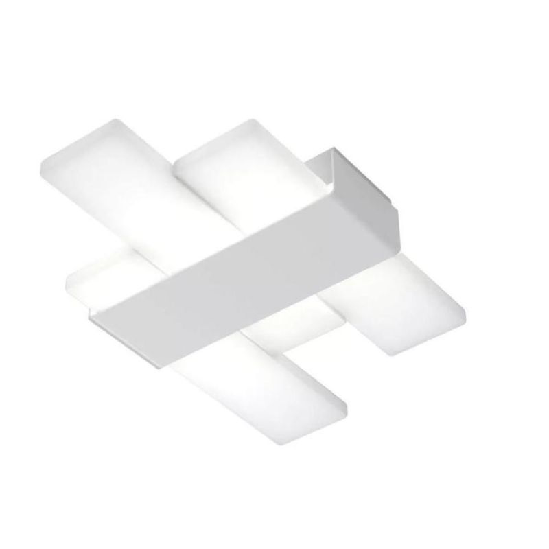 FLIGHT PLAFONIERA APPLIQUE MODERNA LARGHEZZA CM 54 LED 30W LUCE 3000-4000K 3 COLORI Top Light Illuminazione - Cristalensi Shop O