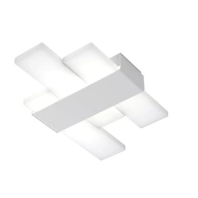 FLIGHT PLAFONIERA APPLIQUE MODERNA LARGHEZZA CM 54 LED 30W LUCE 3000-4000K 3 COLORI Top Light Illuminazione - Cristalensi Shop O