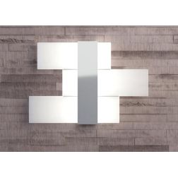 FLIGHT PLAFONIERA APPLIQUE MODERNA LARGHEZZA CM 70 LED 40W LUCE 3000-4000K 3 COLORI Top Light Illuminazione - Cristalensi Shop O 2