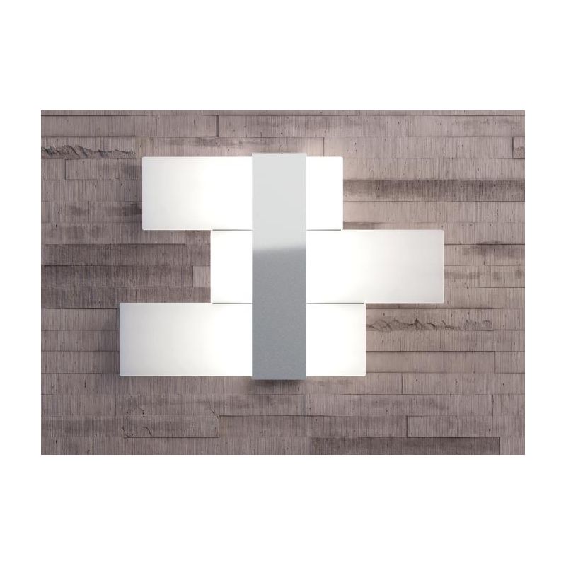 FLIGHT PLAFONIERA APPLIQUE MODERNA LARGHEZZA CM 70 LED 40W LUCE 3000-4000K 3 COLORI Top Light Illuminazione - Cristalensi Shop O