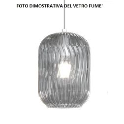 TENDER SOSPENSIONE 7 LUCI RETTANGOLARE FINITURA BIANCO CON DIFFUSORI IN VETRO COLORATO Top Light Illuminazione - Cristalensi Sho 2