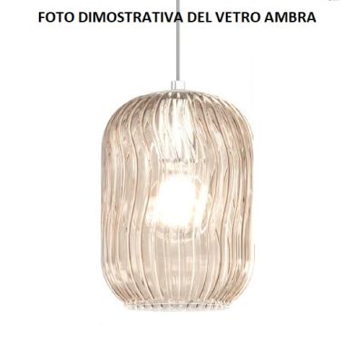 TENDER SOSPENSIONE 7 LUCI RETTANGOLARE FINITURA BIANCO CON DIFFUSORI IN VETRO COLORATO Top Light Illuminazione - Cristalensi Sho