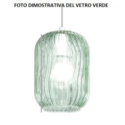 TENDER SOSPENSIONE 8 LUCI ROTONDA BASE IN FINITURA OTTONE CON DIFFUSORI IN VETRO COLORATO Top Light Illuminazione - Cristalensi 2