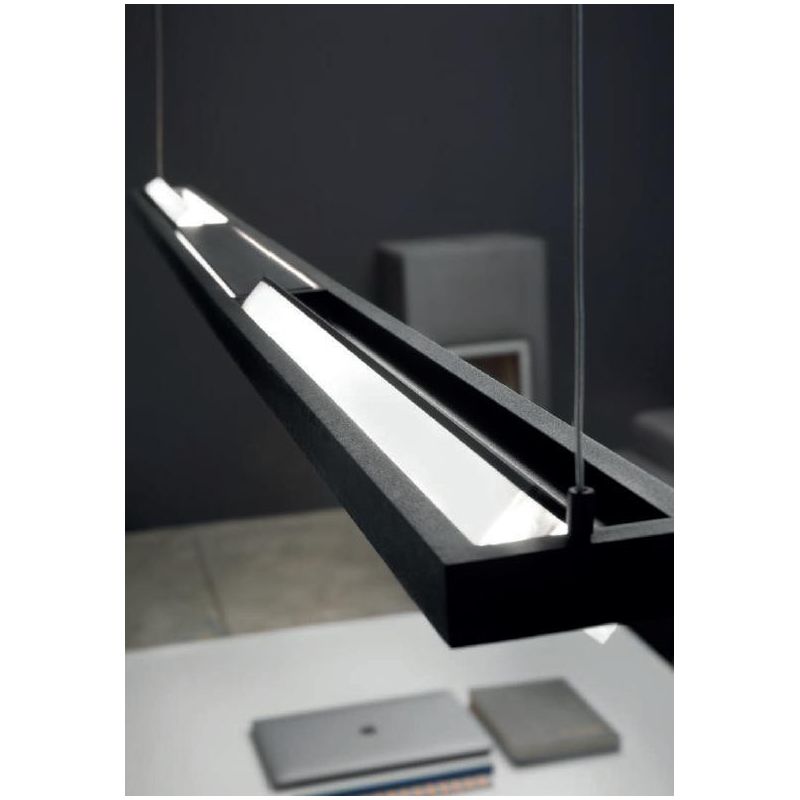 TABLET PX LINEA LIGHT SOSPENSIONE DI 136 CM 46W LED BIANCA O NERA MODERNA LUCE DIREZIONABILE STILNOVO MA&DE - Cristalensi Shop O