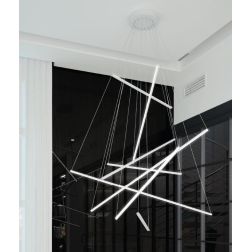 DNA SOSPENSIONE ULTRA MODERNA LED 50W LUCE 3000-4000K DIAMETRO CM 75 2 COLORI Top Light Illuminazione - Cristalensi Shop Online 2