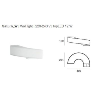 SATURN W APPLIQUE LED 12W 3000K LINEA LIGHT DIAMETRO 40 CM MODERNO STILNOVO MA&DE - Cristalensi Shop Online