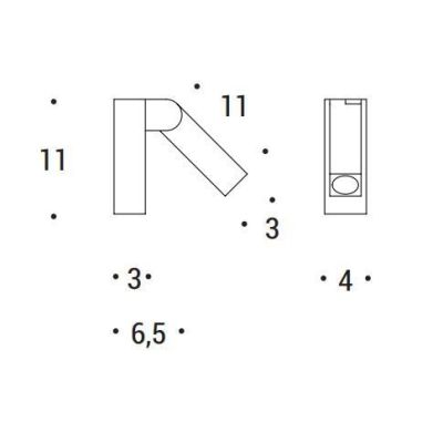 CAMA SQUARED LAMPADA DA PARETE A LED 2W ORIENTABILE SQUADRATA Pan International - Cristalensi Shop Online