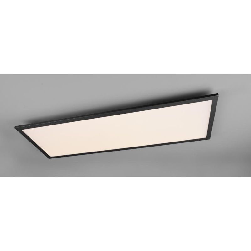 ALPHA PLAFONIERA RETTANGOLARE CM 80X30 LED 34W LUCE 3000K NERA O ALLUMINIO MODERNA RL - Cristalensi Shop Online