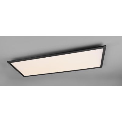 ALPHA PLAFONIERA RETTANGOLARE CM 80X30 LED 34W LUCE 3000K NERA O ALLUMINIO MODERNA RL - Cristalensi Shop Online