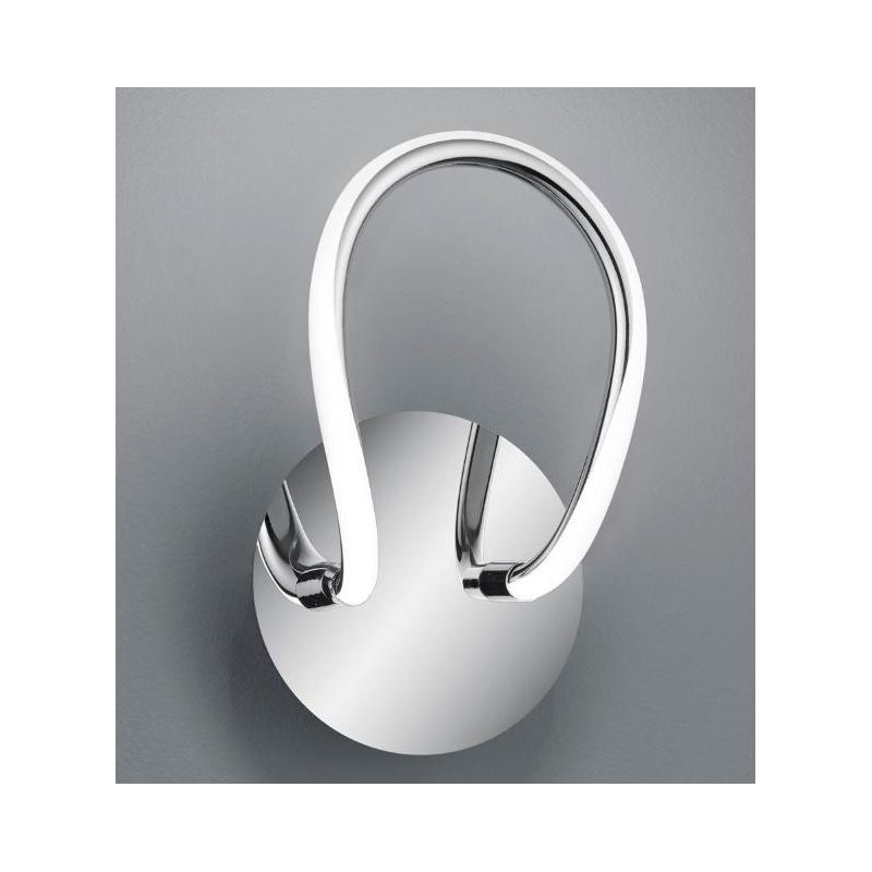 BOLOGNA APPLIQUE MODERNA SINUOSA FINITURA BIANCA O CROMO LED 11,5W LUCE 4000K DIMMERABILE RL - Cristalensi Shop Online