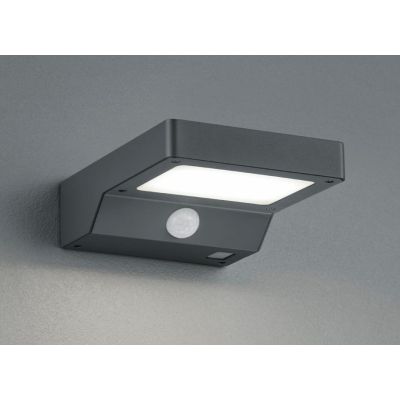 FOMOSA APPLIQUE DA ESTERNO IP44 AD ENERGIA SOLARE E CON SENSORE DI MOVIMENTO ANTRACITE LED 4,8W RL - Cristalensi Shop Online