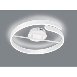 PARMA PLAFONIERA CIRCOLARE MODERNA D50 CM FINITURA BIANCA O CROMO LED 37W LUCE 4000K DIMMERABILE RL - Cristalensi Shop Online 2