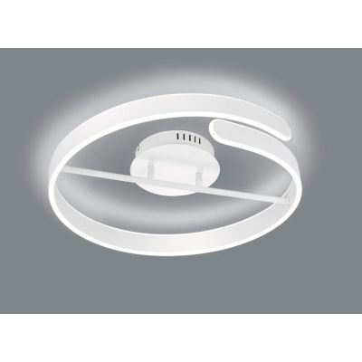 PARMA PLAFONIERA CIRCOLARE MODERNA D50 CM FINITURA BIANCA O CROMO LED 37W LUCE 4000K DIMMERABILE RL - Cristalensi Shop Online
