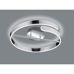 PARMA PLAFONIERA CIRCOLARE MODERNA D50 CM FINITURA BIANCA O CROMO LED 37W LUCE 4000K DIMMERABILE RL - Cristalensi Shop Online