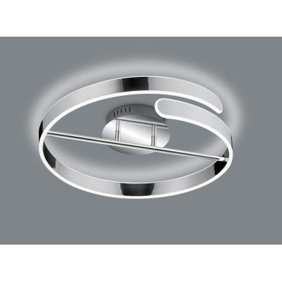 PARMA PLAFONIERA CIRCOLARE MODERNA D50 CM FINITURA BIANCA O CROMO LED 37W LUCE 4000K DIMMERABILE RL - Cristalensi Shop Online