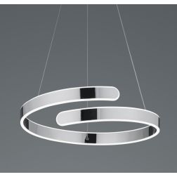 PARMA SOSPENSIONE MODERNA D50 CM BIANCA O CROMO LED 37W LUCE 4000K DIMMERABILE RL - Cristalensi Shop Online 2