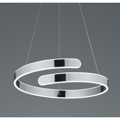 PARMA SOSPENSIONE MODERNA D50 CM BIANCA O CROMO LED 37W LUCE 4000K DIMMERABILE RL - Cristalensi Shop Online