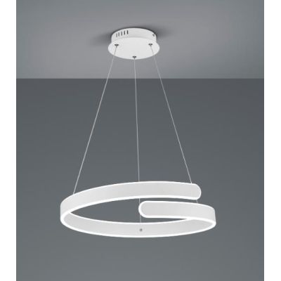 PARMA SOSPENSIONE MODERNA D50 CM BIANCA O CROMO LED 37W LUCE 4000K DIMMERABILE RL - Cristalensi Shop Online