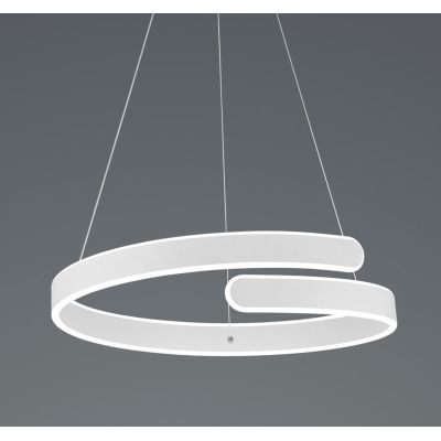 PARMA SOSPENSIONE MODERNA D50 CM BIANCA O CROMO LED 37W LUCE 4000K DIMMERABILE RL - Cristalensi Shop Online