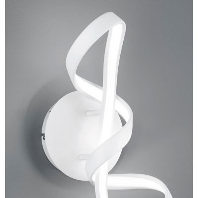 PERUGIA APPLIQUE SINUOSA IN FINITURA BIANCA O CROMO LED 18W LUCE 4000K DIMMERABILE MODERNA RL - Cristalensi Shop Online