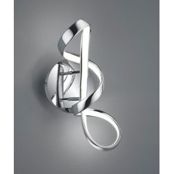 PERUGIA APPLIQUE SINUOSA IN FINITURA BIANCA O CROMO LED 18W LUCE 4000K DIMMERABILE MODERNA RL - Cristalensi Shop Online 2