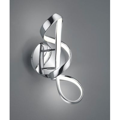PERUGIA APPLIQUE SINUOSA IN FINITURA BIANCA O CROMO LED 18W LUCE 4000K DIMMERABILE MODERNA RL - Cristalensi Shop Online