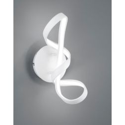 PERUGIA APPLIQUE SINUOSA IN FINITURA BIANCA O CROMO LED 18W LUCE 4000K DIMMERABILE MODERNA RL - Cristalensi Shop Online