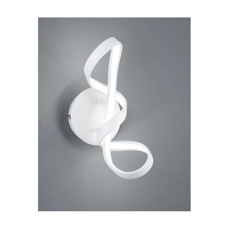 PERUGIA APPLIQUE SINUOSA IN FINITURA BIANCA O CROMO LED 18W LUCE 4000K DIMMERABILE MODERNA RL - Cristalensi Shop Online