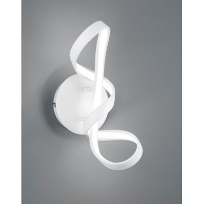 PERUGIA APPLIQUE SINUOSA IN FINITURA BIANCA O CROMO LED 18W LUCE 4000K DIMMERABILE MODERNA RL - Cristalensi Shop Online